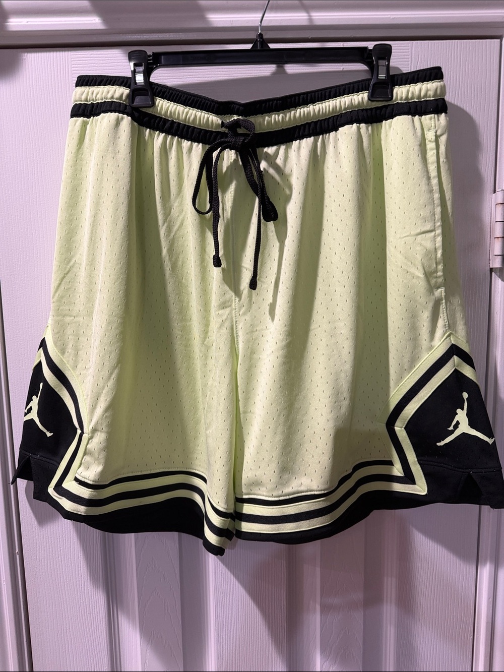 Jordan Neon Yellow and Black Basketball Shorts